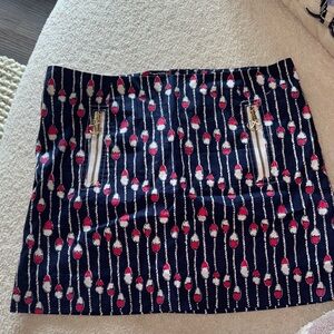 Lilly Pulitzer Oh Buoy Nautical Stylish Navy and Pink Patterned Skirt